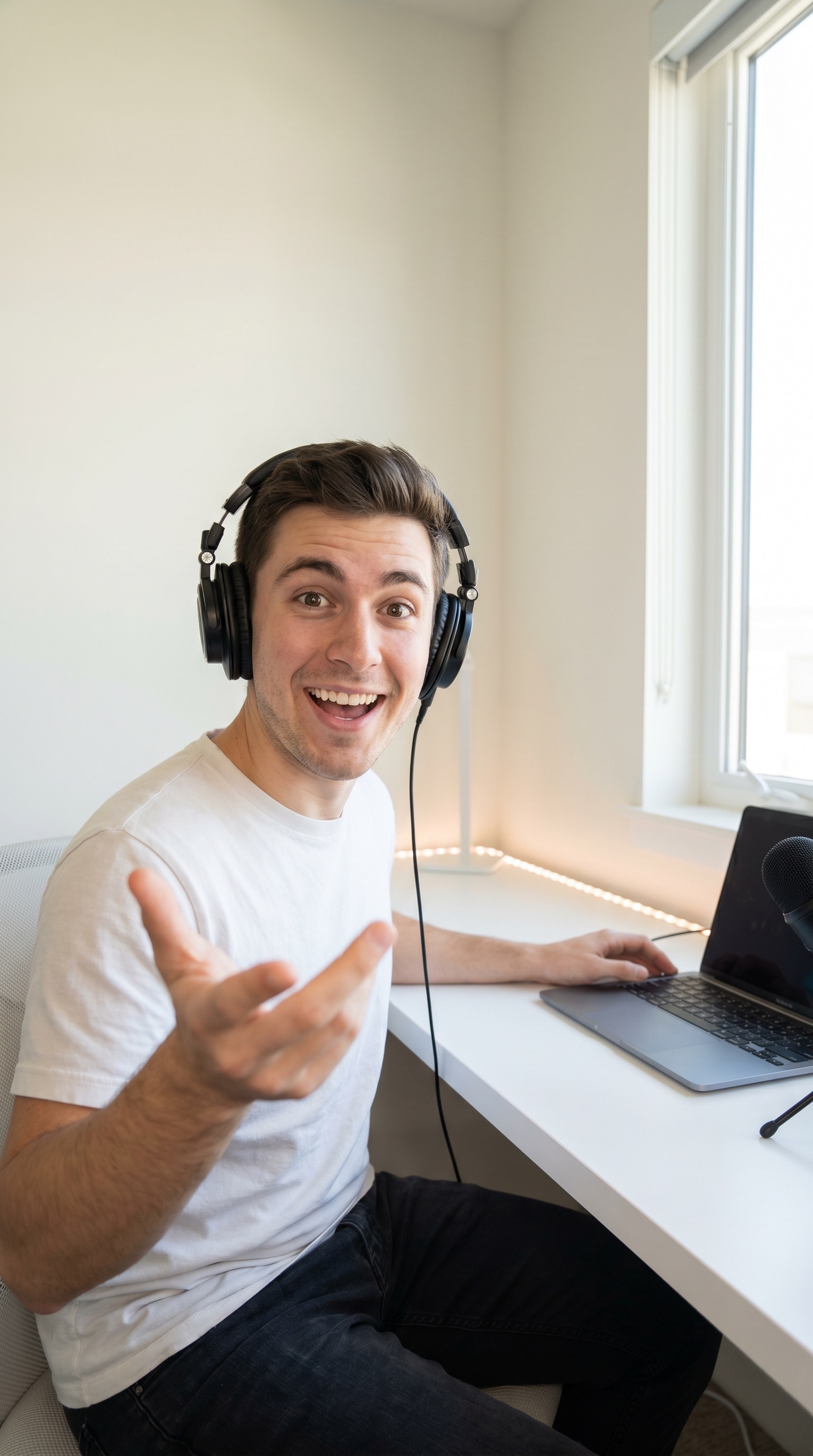 Creator at desk